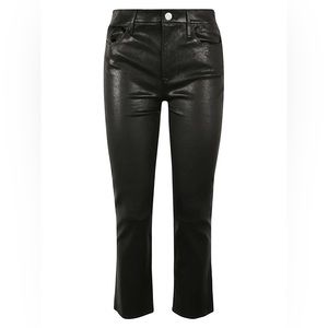 Frame Le High Straight Leg Cropped Trousers